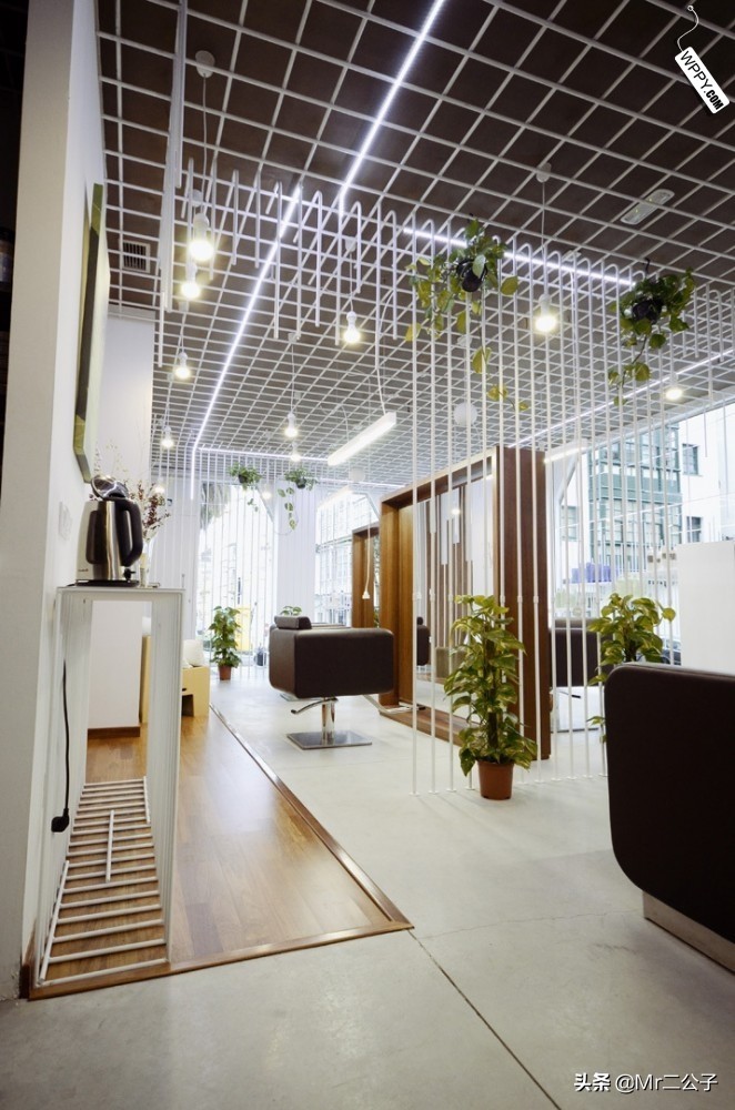 沙龙店设计篇 ｜ 国外美容美发理发店 线条交错艺术 店面设计实景