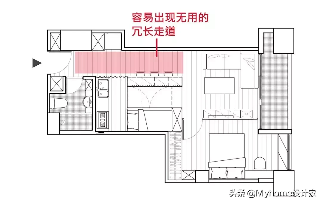 刀把户破解,修改平面图后,多了塌塌米空间,还有两房跟大厨房!