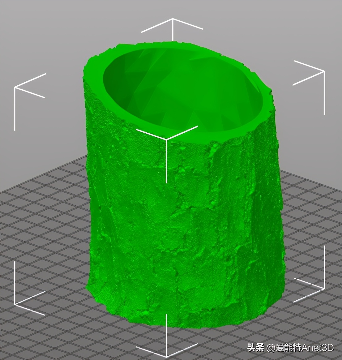 这样一款3D打印的树干造型工具筒想要吗？