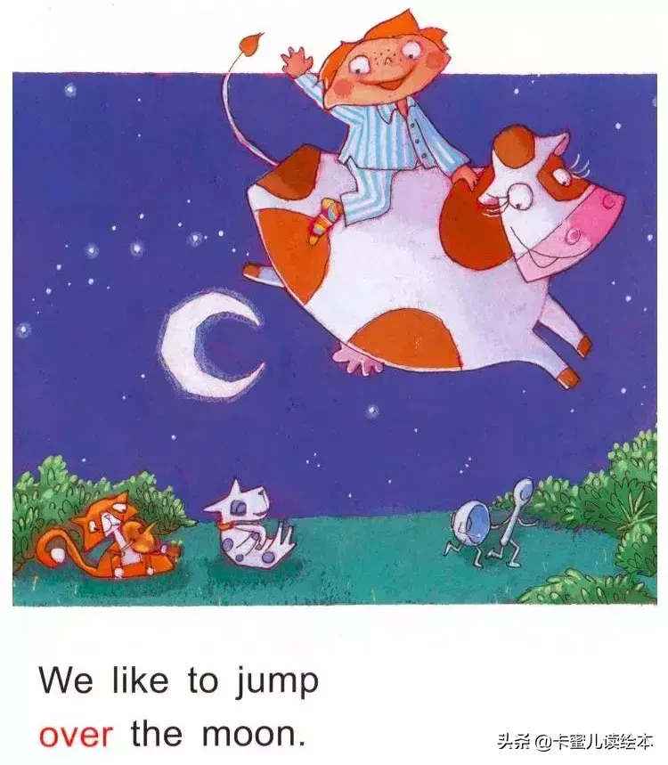 英文有声绘本《The Cow Jumped Over the Moon》奶牛跳过月亮