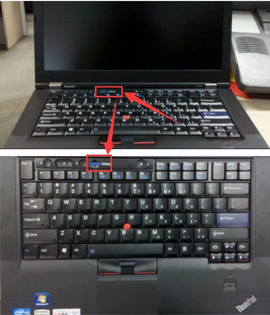 ThinkPad一键恢复功能键的位置