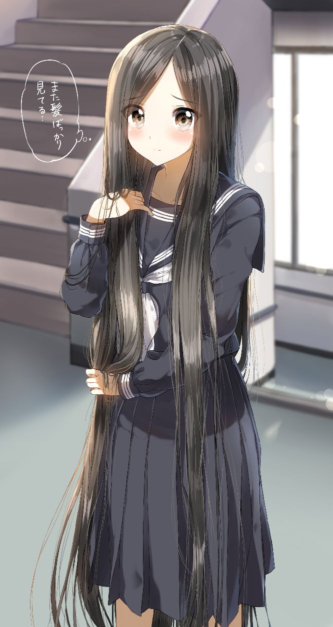 二十九张长发少女;手机壁纸照片图片绘画写真,长发及腰