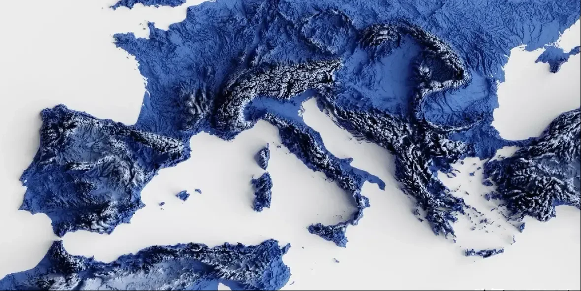 以另一种视角看地图：世界各地区、国家3D可视化地形图