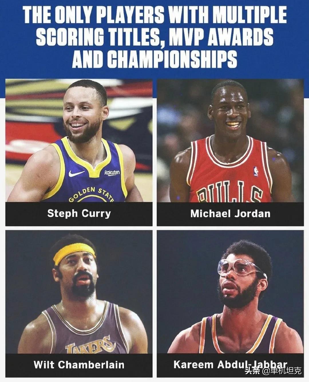 NBA历史上多个得分王 多个MVP 多个总冠军仅4人，他们都有谁？