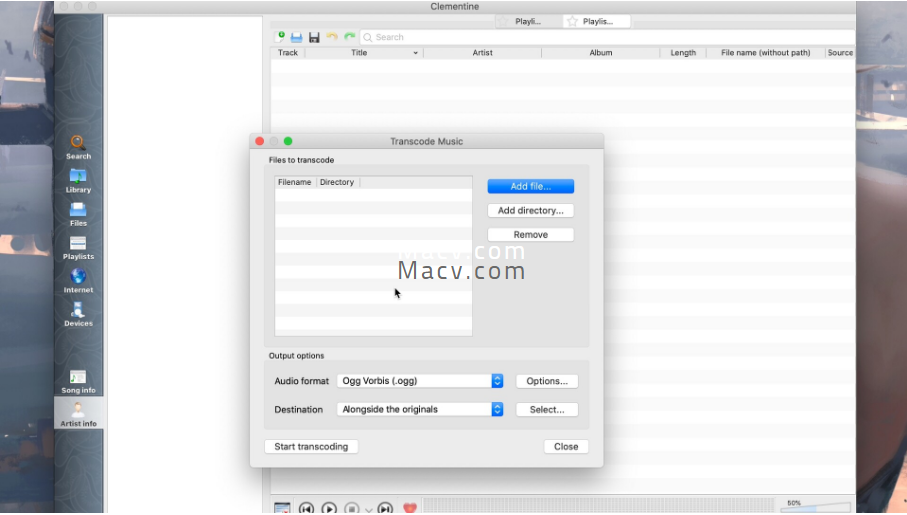 clementine for Mac(多平台音乐管理播放软件)v1.4.0rc1-600免费版