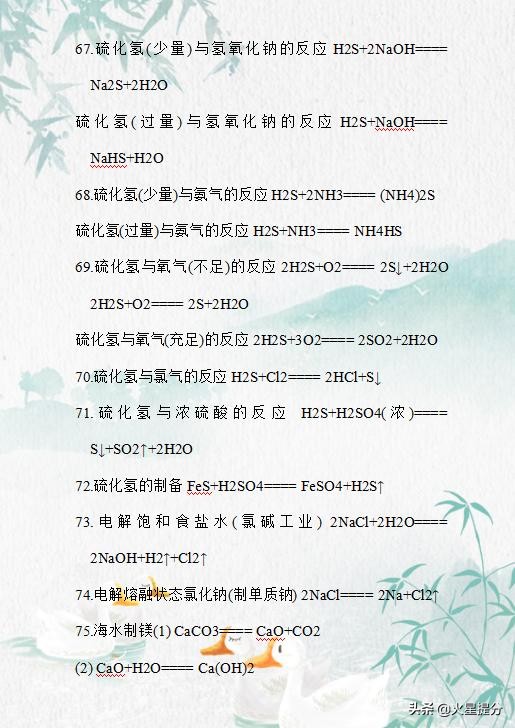 暑假必备：高一至高三化学方程式总结，背熟了，回回“拿”高分