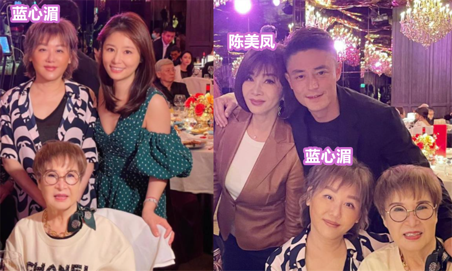 林心如为母办70大寿太奢华！霍建华陪笑合影，曾志伟前妻也捧场