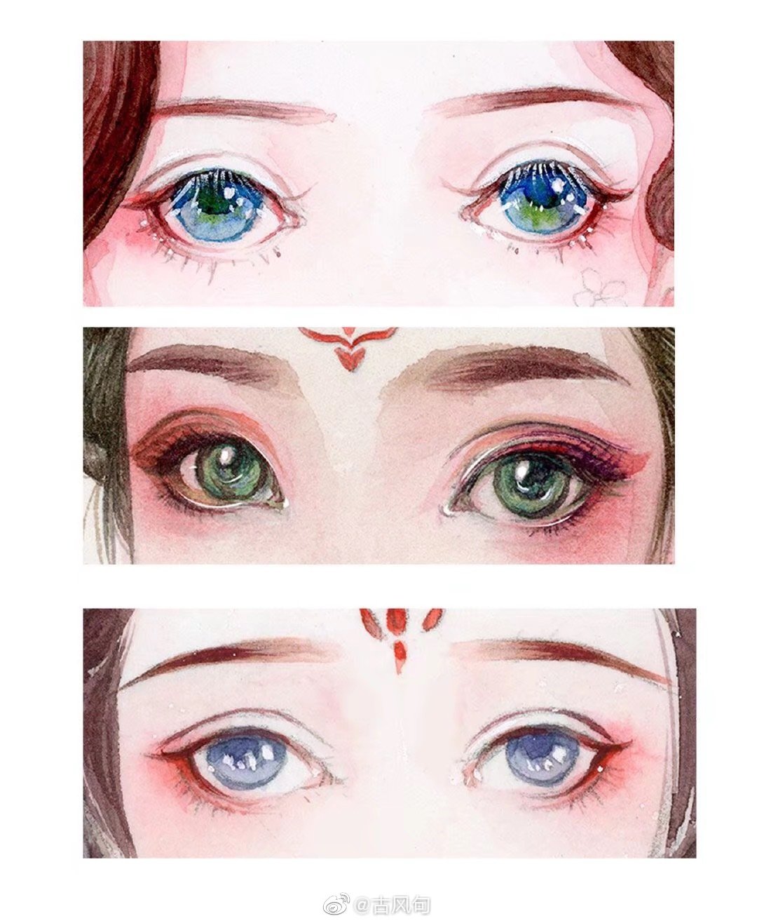 古风美人多情「眼睛」水是眼波横,山是眉峰聚