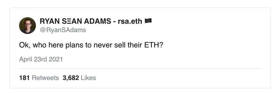 永不出售ETH是一个疯狂的选择吗？