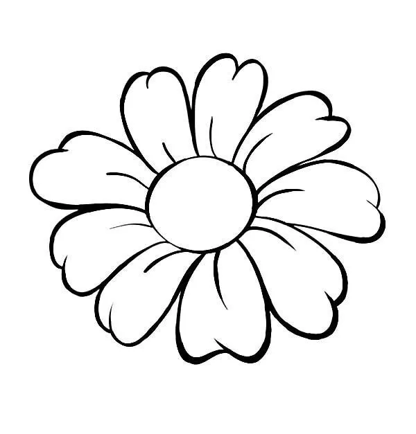 好一朵美丽的太阳花,超清线稿,既简单又实用,拿去临摹填色吧