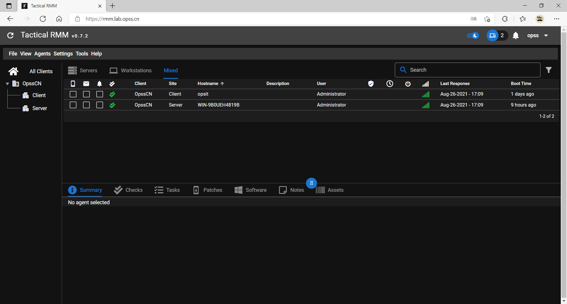 Tactical RMM （远程监控管理）代理端 安装教程