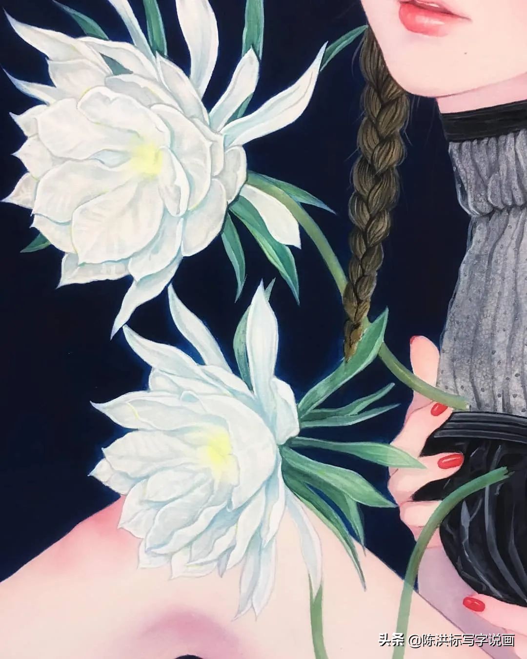 画中的人体太真实，少女伤心的泪水清晰可看，神情楚楚可怜惹人爱
