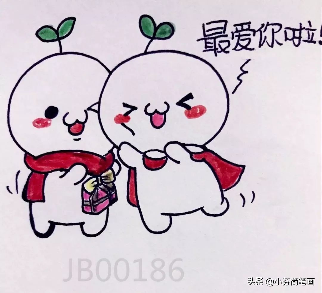 长草颜团子简笔画一个超萌的简笔画图解
