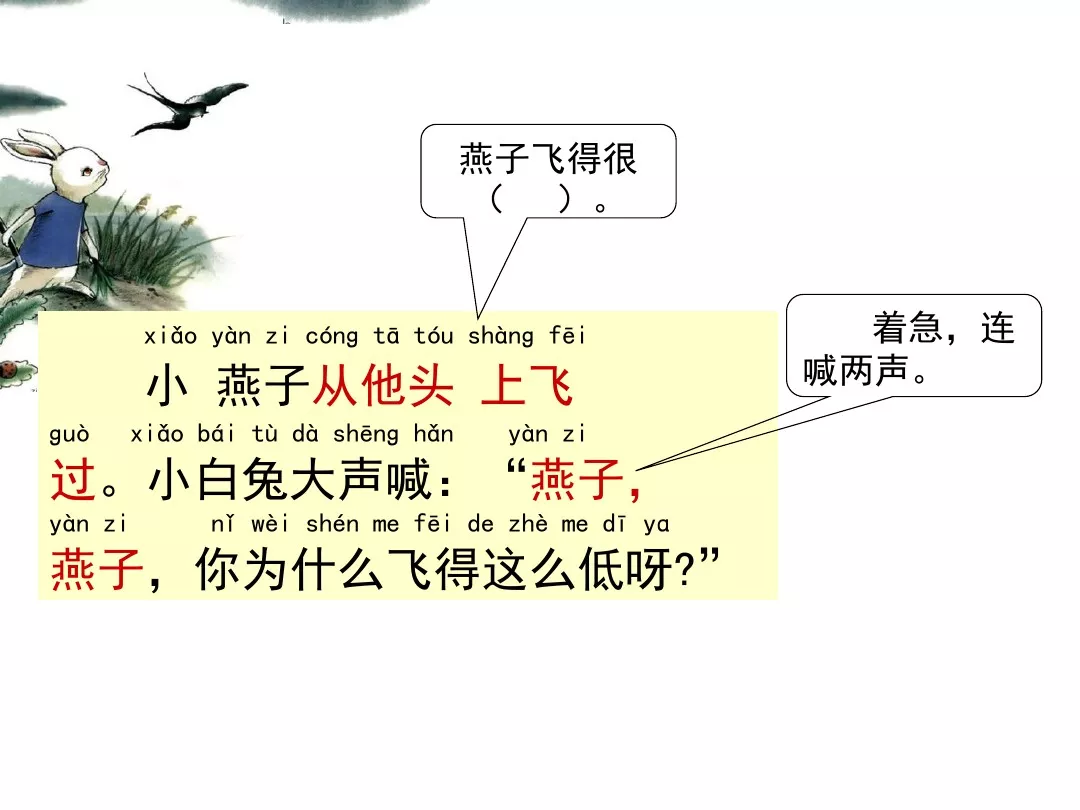 部编版一年级语文下册14课《要下雨了》知识点+图文解读+课堂练习