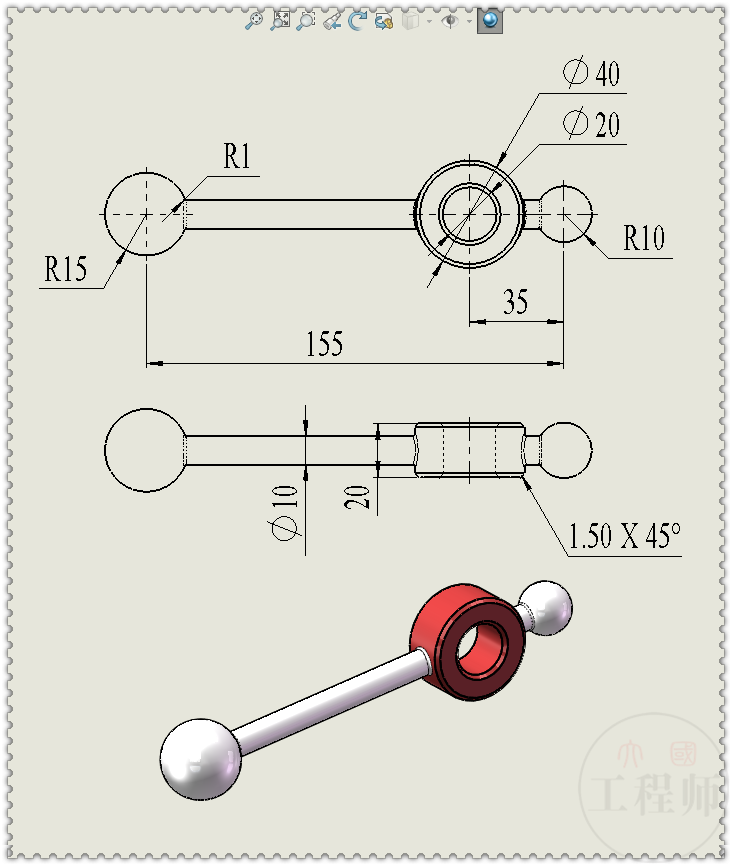 用solidworks画的「滚筒小钟琴机构」,此图篇幅较长