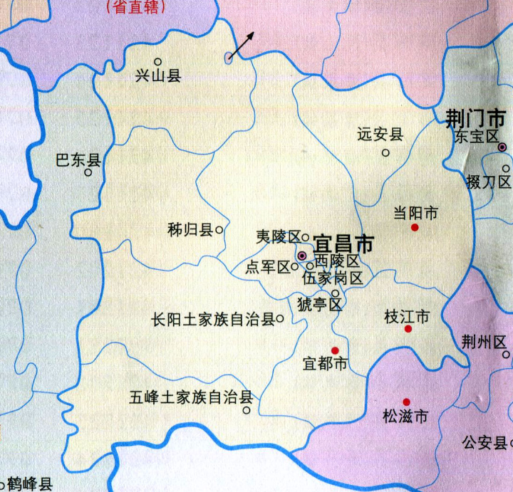 宜昌市各区地图图片