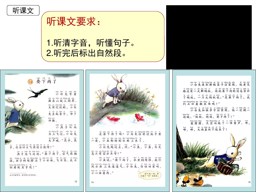 部编版一年级语文下册14课《要下雨了》知识点+图文解读+课堂练习