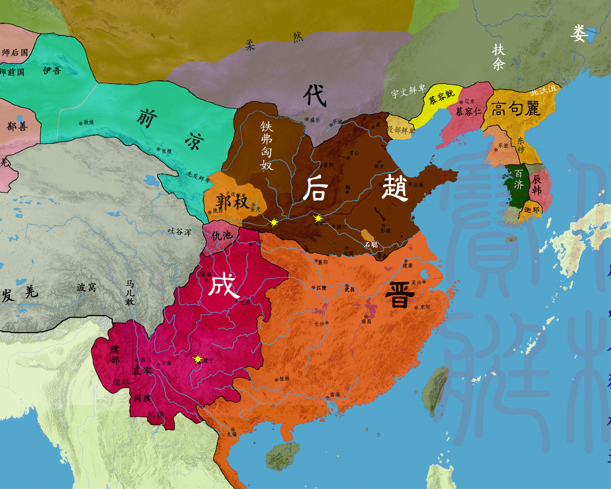 东汉末年地图(东汉地图全图高清版)