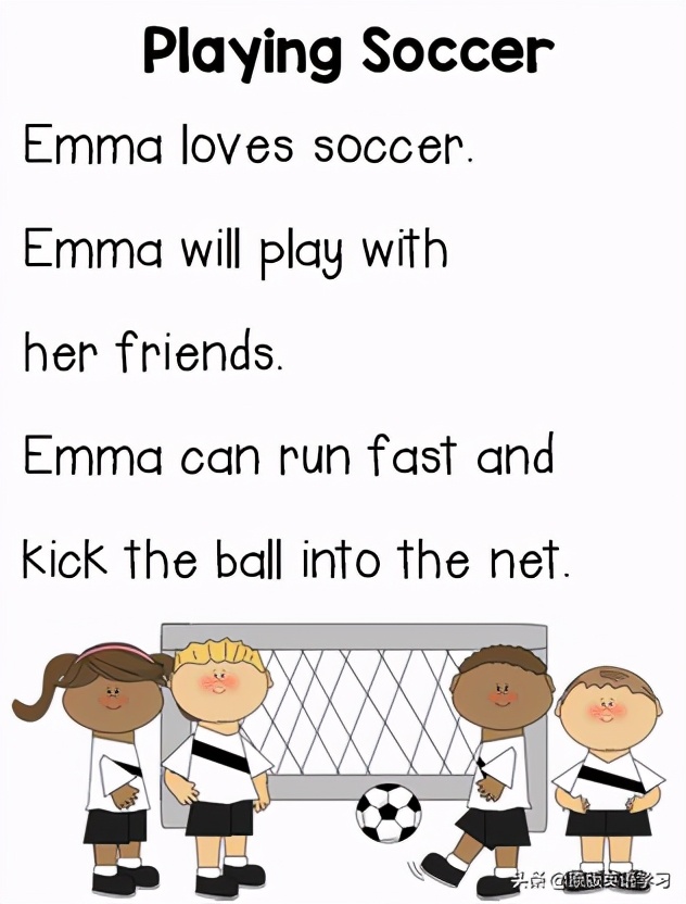 玩足球的英语(英语原版阅读：Playing Soccer)