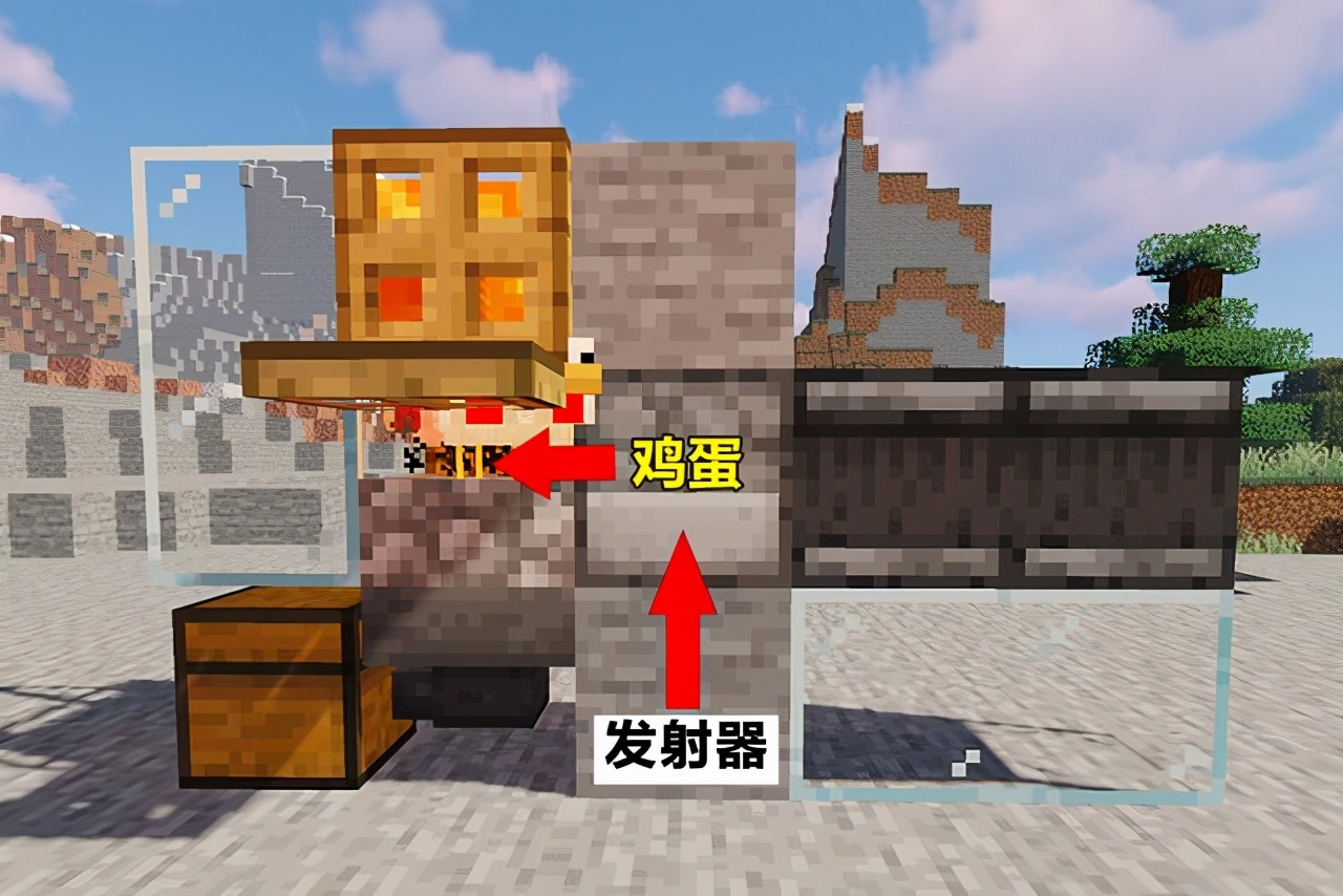 我的世界：设计巧妙的小鸡农场，从鸡蛋到熟鸡肉，全自动化运行
