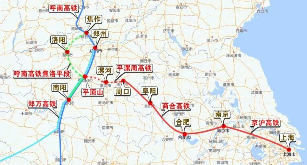 国家规划建设全国性综合交通枢纽城市，未来有七个方向的高铁