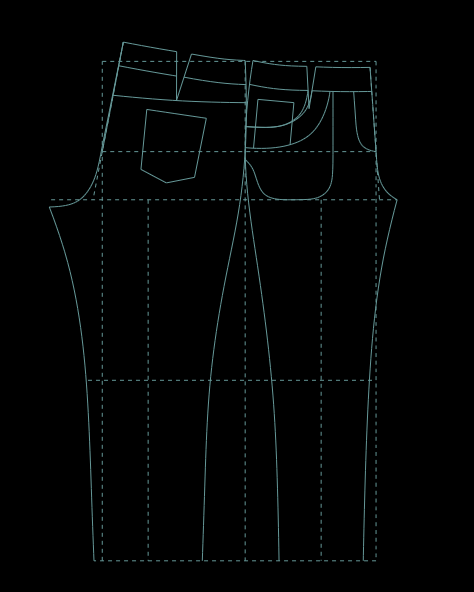 服装设计/服装裁剪/服装缝纫；女士韩版休闲裤打版方法制作！