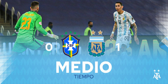 阿根廷对巴西(半场-阿根廷1-0领先巴西 梅西险破门迪马利亚单刀建功)
