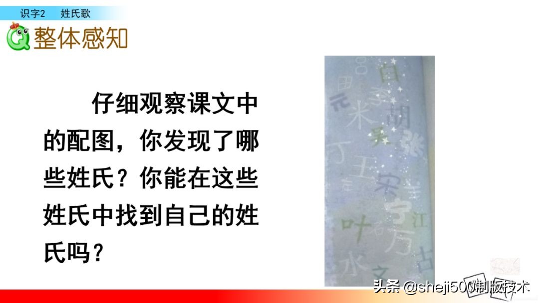 【预习】部编版一年级语文下册识字2《姓氏歌》知识点+图文讲解