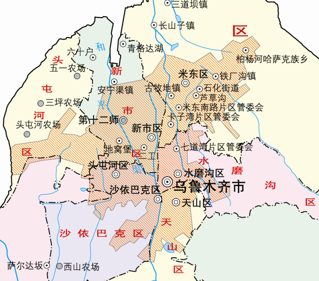 乌鲁木齐市街景地图图片