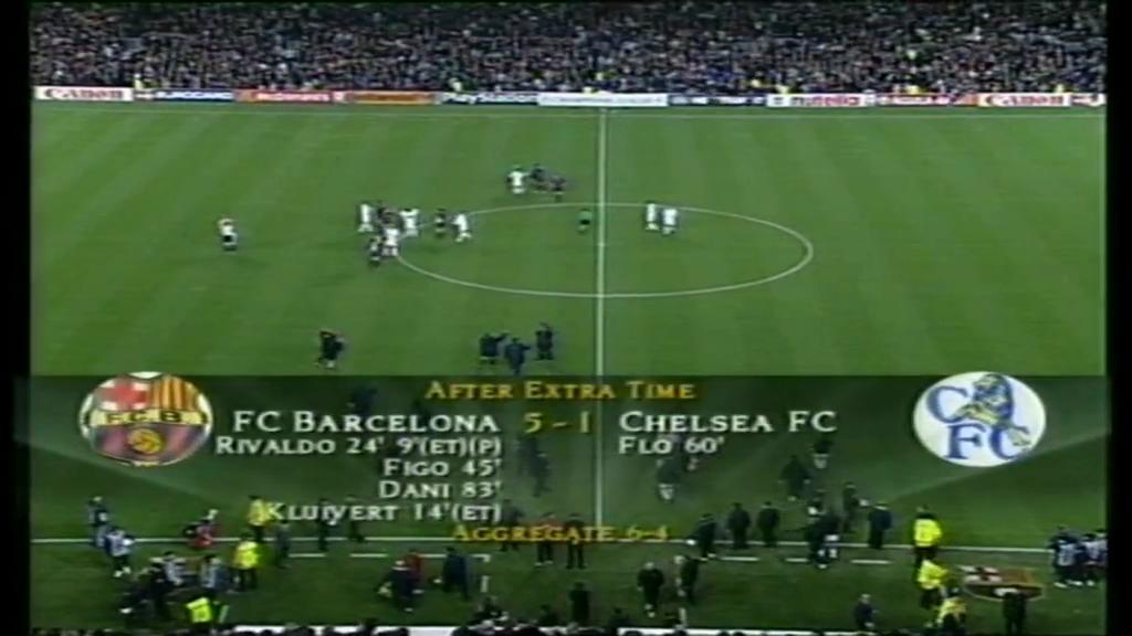 20年前巴萨在欧冠实现大翻盘！首回合输1-3，次回合5-1大胜切尔西