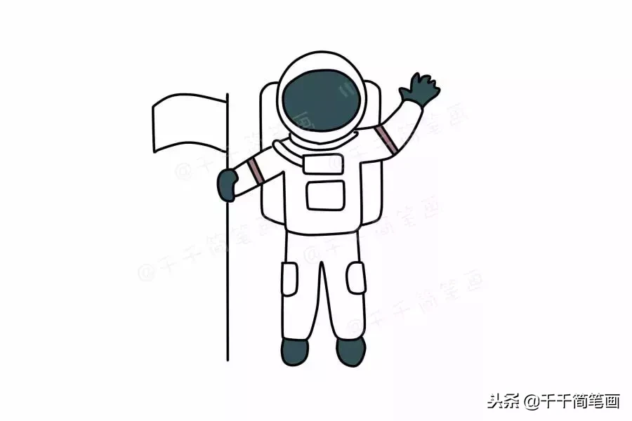 杨利伟太空人简笔画图片