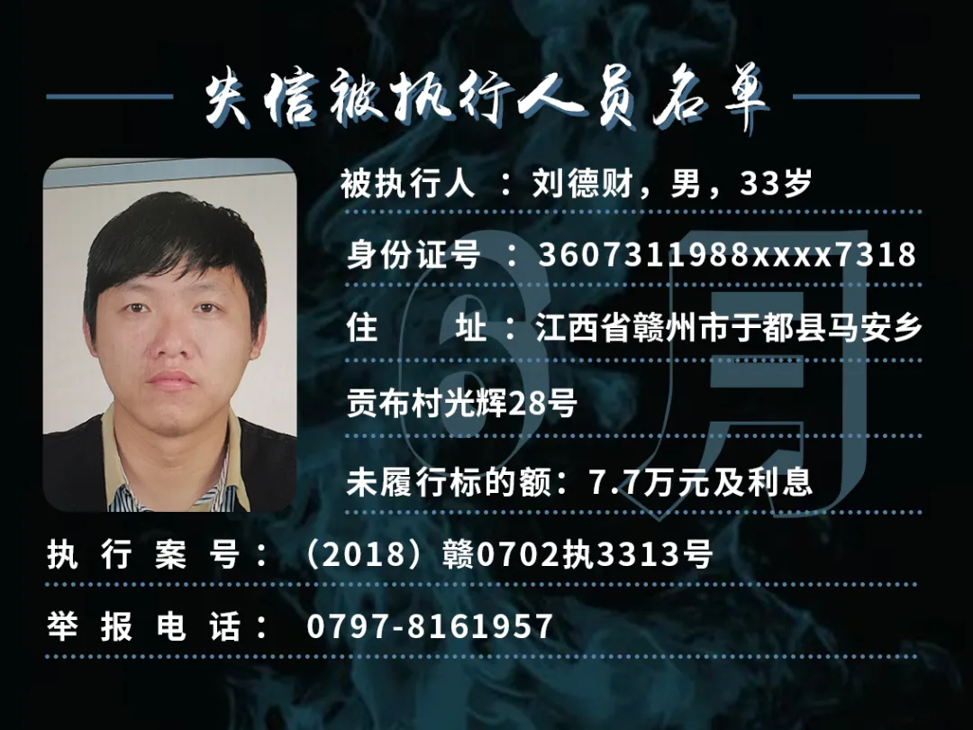 曝光！这些赣州人欠钱不还！你认识吗？