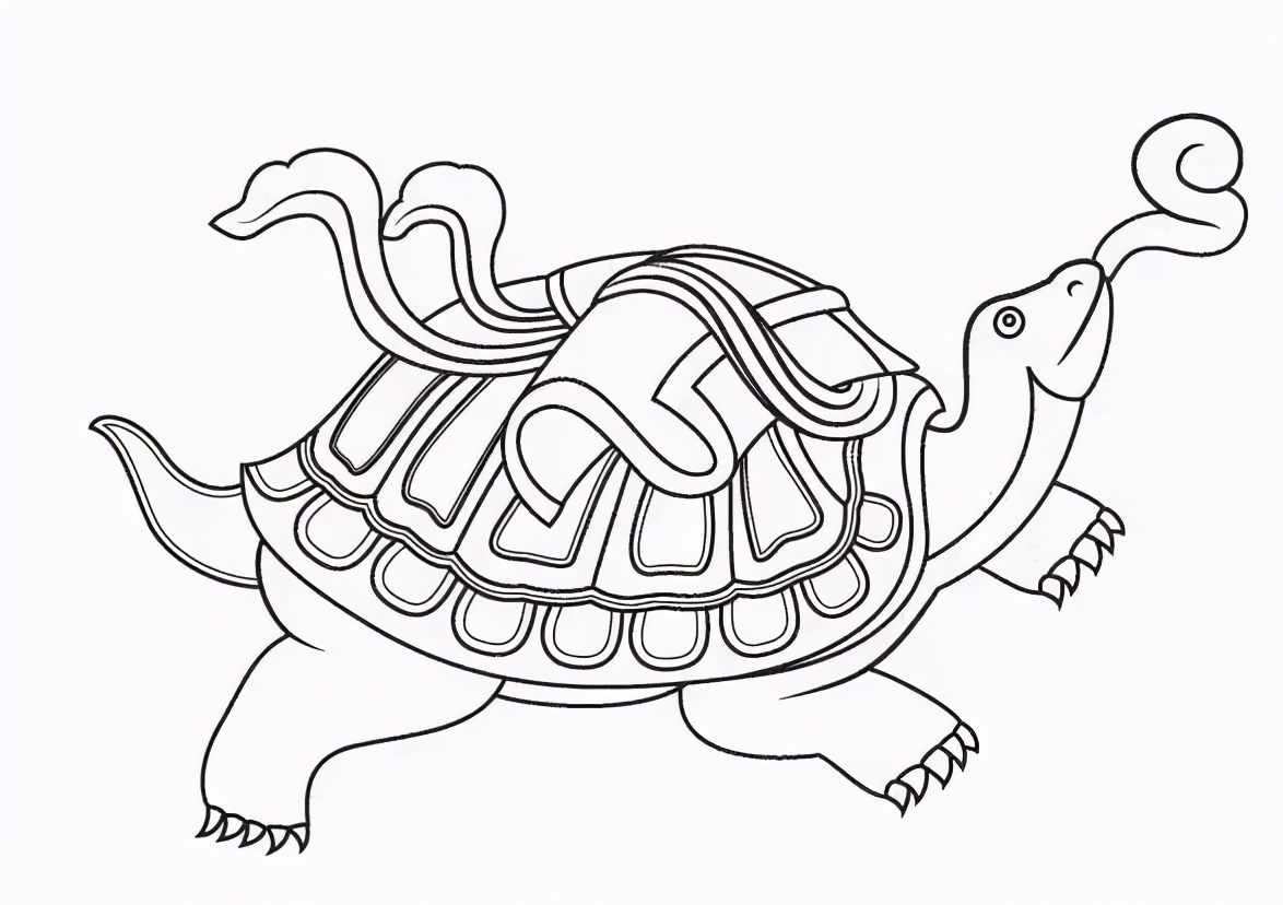 祥瑞纹样不会画?10种祥瑞纹样线稿教你画,雕刻国画中都会用到