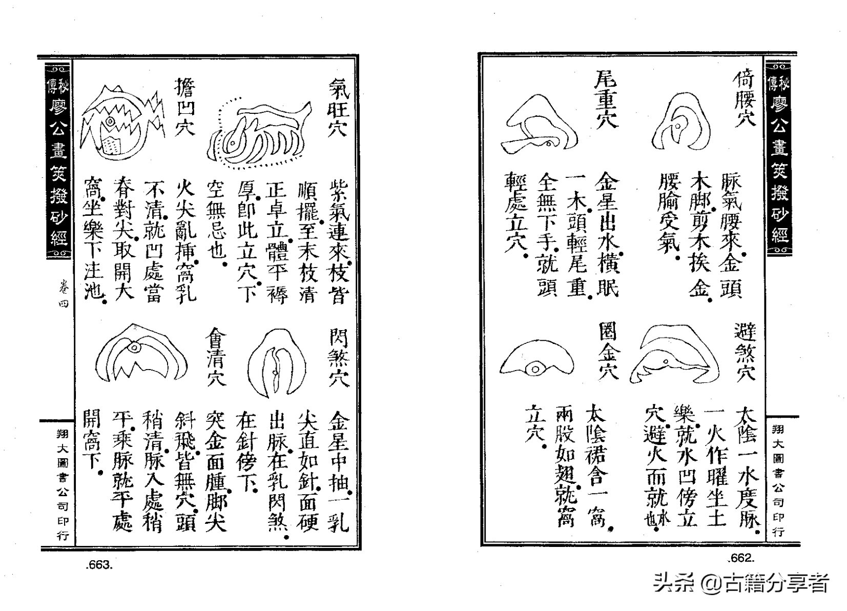 风水地理阴宅穴位详解‘秘传廖公拔砂经’四卷2部份