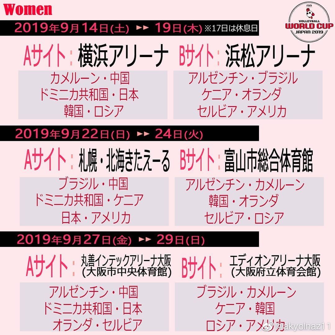 女排的世界杯时间表（女排世界杯赛程出炉！中国女排对手先弱后强，赛程安排比较有利）
