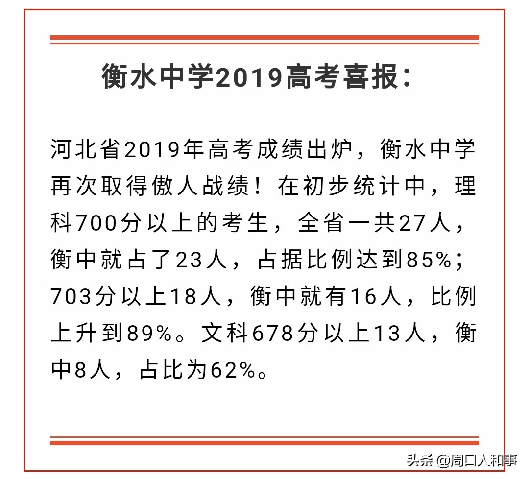 来，周口人看看毛坦厂中学高考喜报！