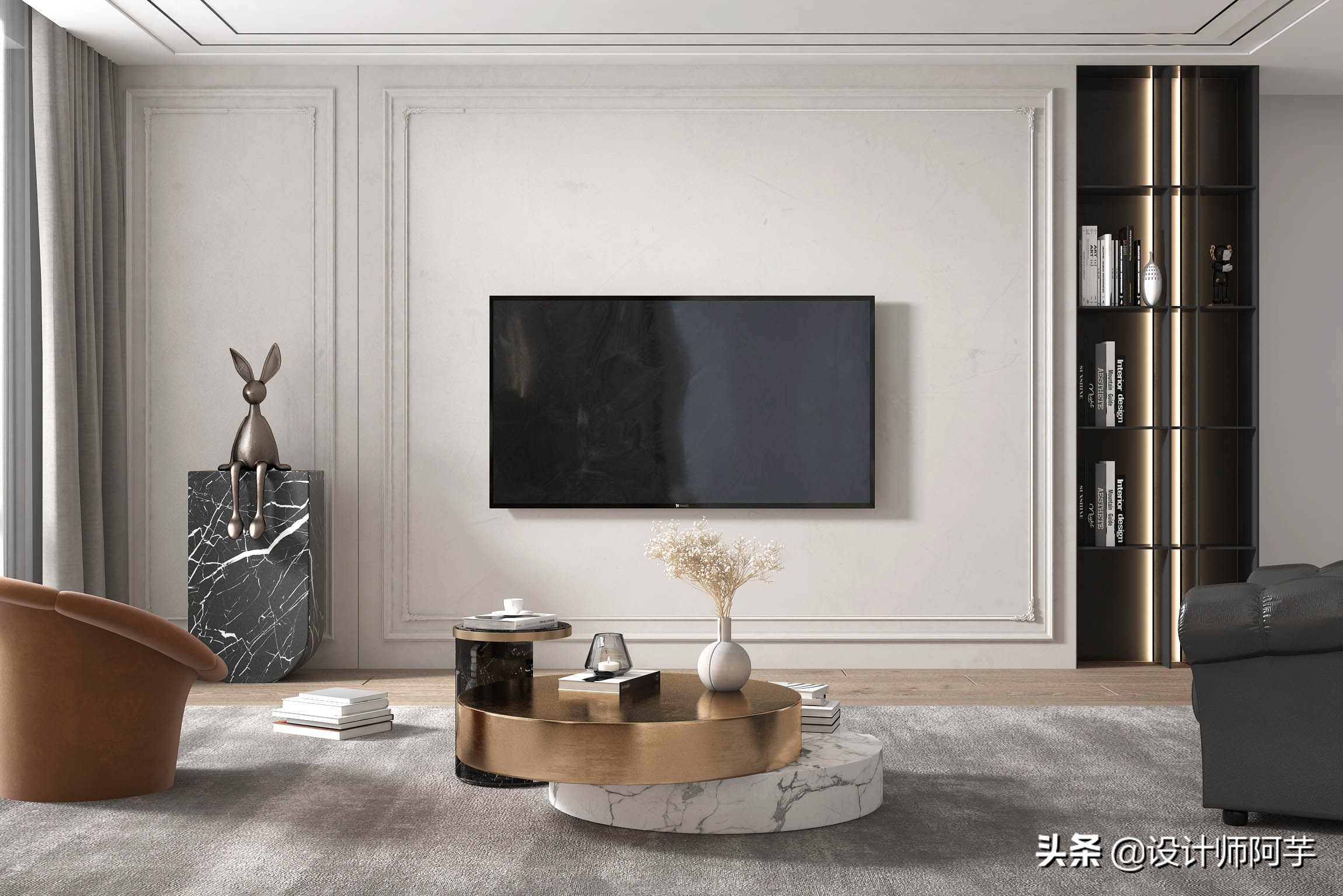 家里装修时,电视背景墙怎么做?50款优秀案例,总有一款适合你