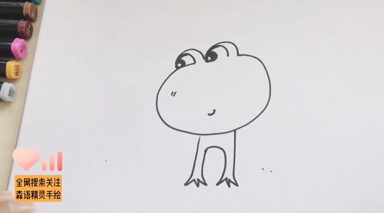 简笔画小青蛙图文教程：亲子绘画步骤详细，宝爸宝妈给孩子收着
