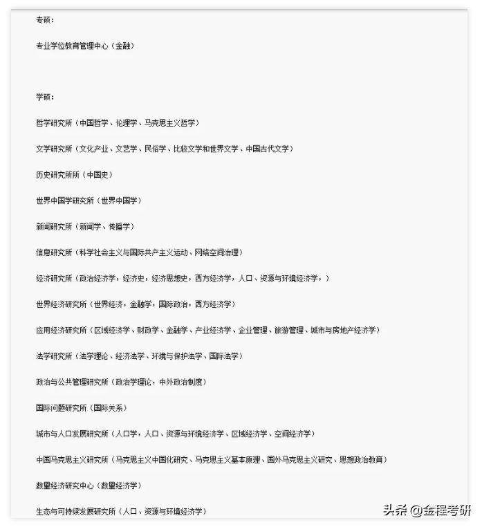 2021考研院校金融经济类专业调剂信息汇总，持续更新