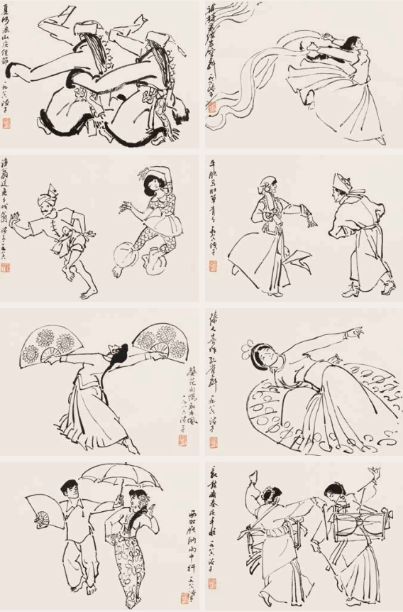 罕见！八位大师的书画册页