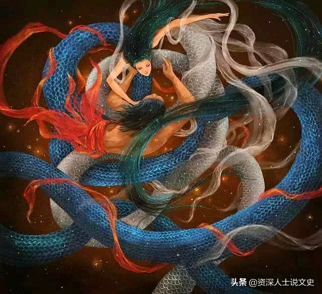 九首人面｜龙尾划地成河，古代诡异文献《山海经》，怪兽细思极恐