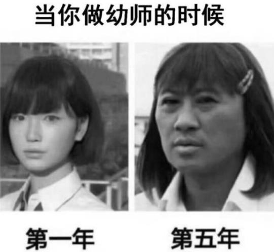 当幼儿园老师能有多辛苦？入职前后对比照火了，幼师直呼太扎心了