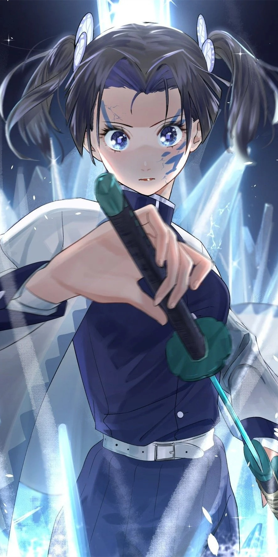 神崎葵(《鬼灭之刃》神崎葵,动漫全面屏壁纸,害怕战斗的邻家女孩)