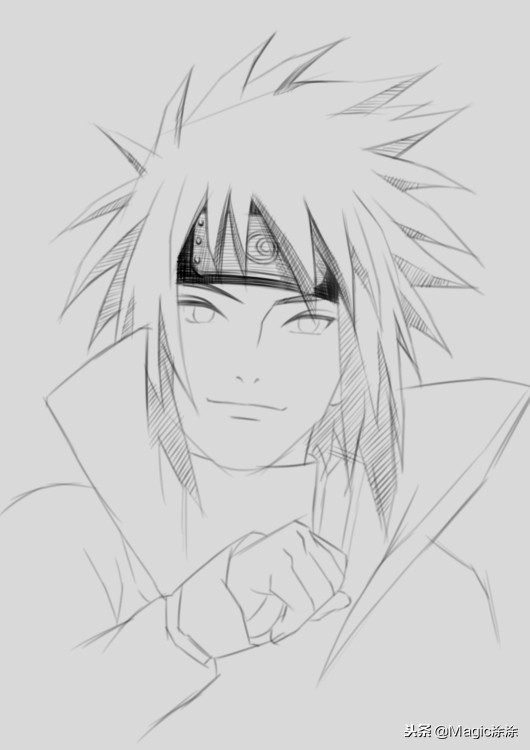 怎么画火影忍者(动漫人物手绘教学 火影忍者波风水门)