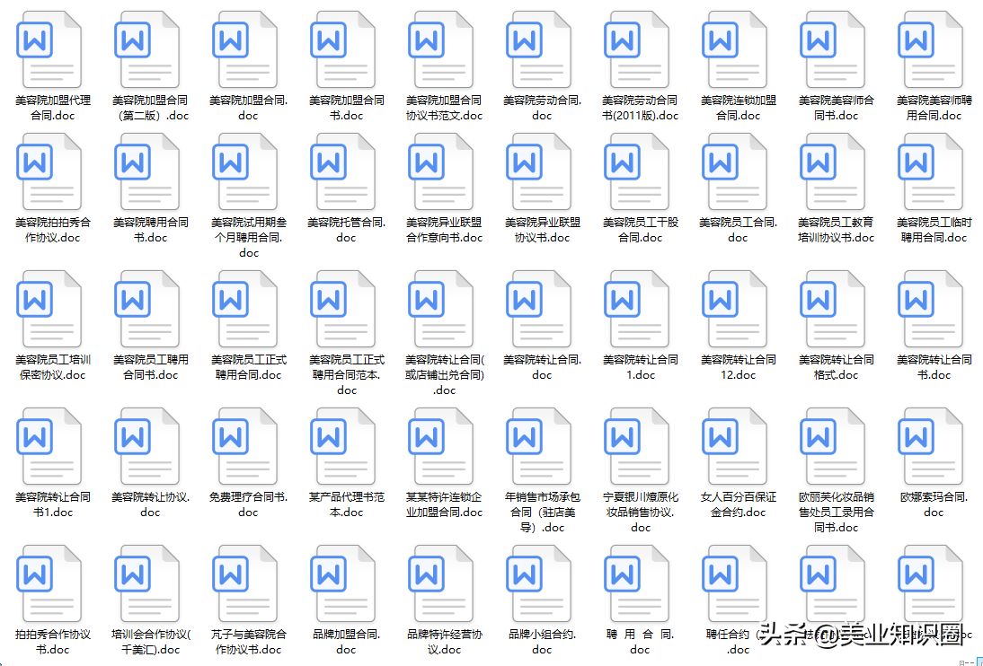 美容院装修加盟合同范本及入股协议模板大全