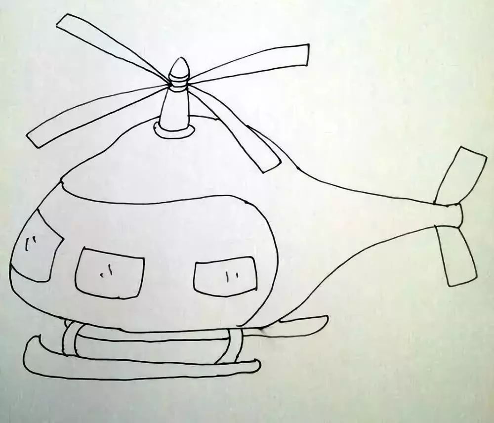 【简笔画】 炫酷的直升飞机绘画教程, 分分钟学会