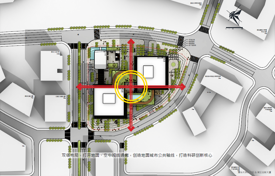 深圳南山建“双塔”地标——深圳清华大学研究院新大楼设计方案