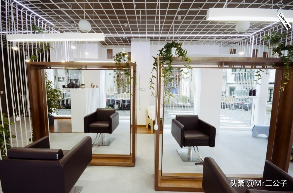 沙龙店设计篇 ｜ 国外美容美发理发店 线条交错艺术 店面设计实景