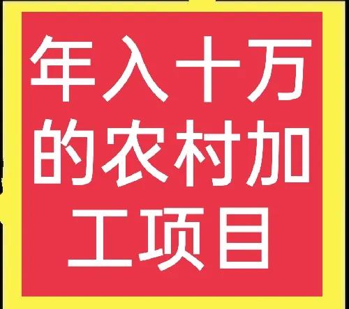 不愁销路的小型加工厂 农村小工厂暴利