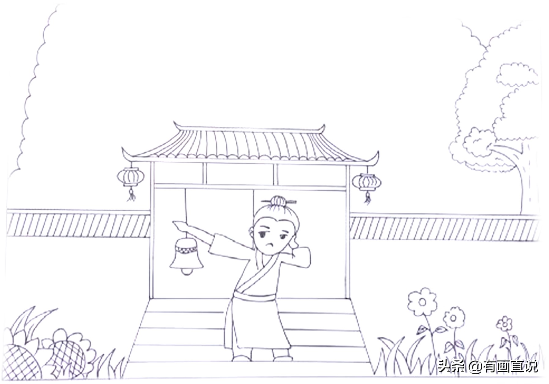 创意儿童画(手抄报)寓言故事:掩耳盗铃画法,收藏起来留给孩子